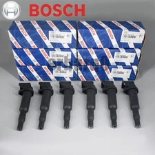 6x OEM BOSCH Ignition Coil Set W/ Connector Boot For BMW 5 6 7 x5 x6 0221504470