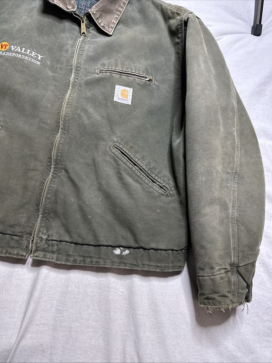 Vintage Carhartt J97 MOS Detroit Jacket Size Xl Green Moss