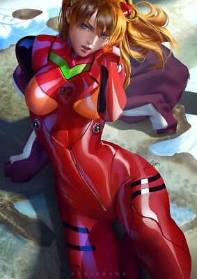 Asuka Langley Sohryu Evangelion Anime Sexy Girl HD Print Canvas Manga Poster SFW