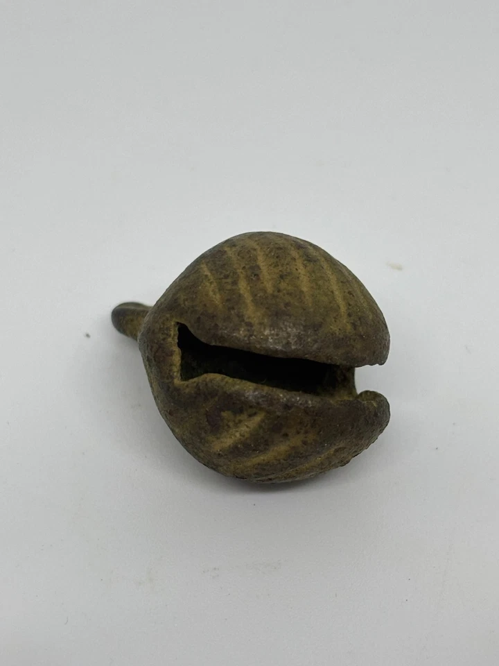 Smal Antique Medieval Viking Era Crotal Ball Bronze Bell Pendant Charm Primitive - Image 2 of 4