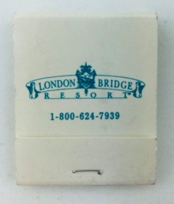 Vintage London Bridge Resort Lake Havasu City Arizona AZ Matchbook 1990s