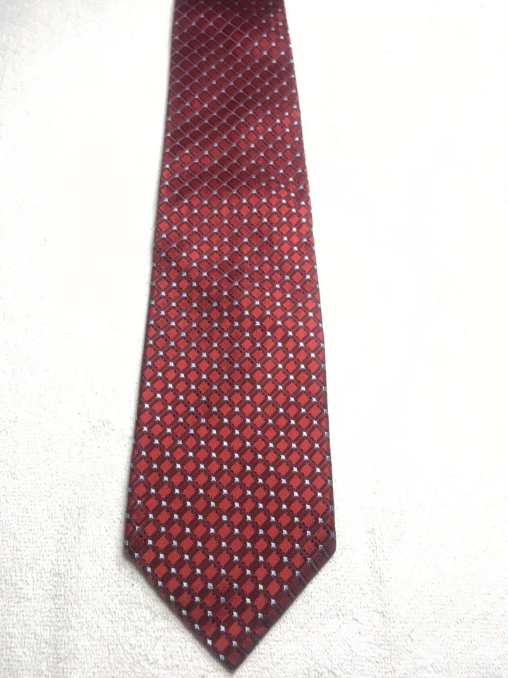 ROUNDTREE AND YORKE 男式领带红色蓝色装饰 4 X 60 — 第 2/4 张图片