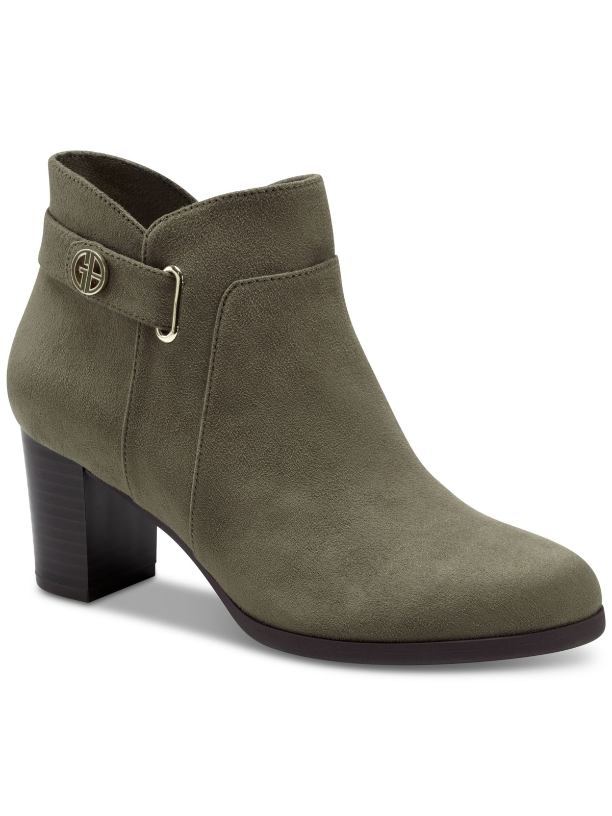 GIANI BERNINI Womens Green Strap Artemyss Round Toe Block Heel Booties 10 M