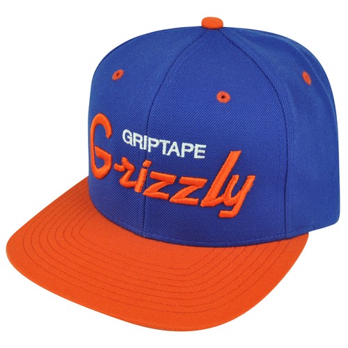 Grizzly Impugnatura Nastro Blu Arancione Snapback Cappello lo Skateboard  Piatto | eBay
