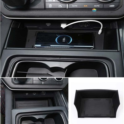 Storage Box Tray For Land Rover Defender Phone Wireless Charging Black 20-2023