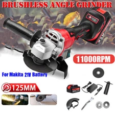 Cordless 4-1/2 Power Angle Grinder for Makita 18V Battery Brushless 11000 RPM