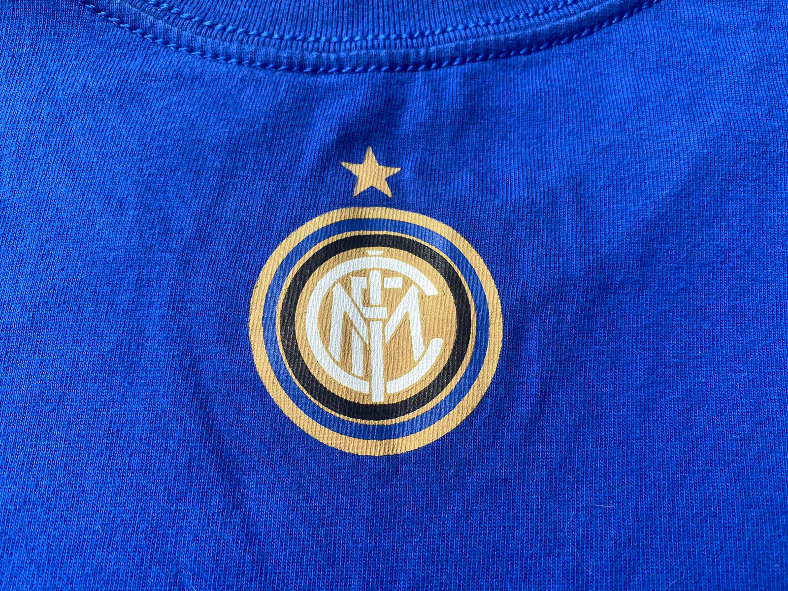 Vintage Nike Men's Blue Inter Milano Il Biscione Graphic T-Shirt RARE HTF SZ M image 4