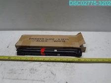 QTY=3 SET'S OF 2 : 12" BLACK Euro Drawer Slides, 20-3/4" Opened, 12" Closed.
