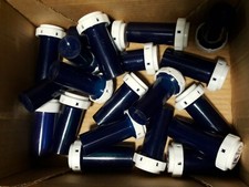 20 PILL MEDICATION BOTTLES BLUE BEAD CRAFT CONTAINERS EMPTY SEE MY OTHER ITEMS