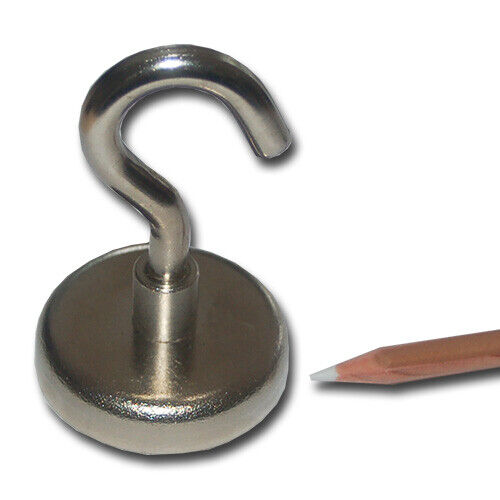 NEODYM MAGNETE MIT HAKEN ✅ ÖSE Ø10-75mm STARKE HAFTKRAFT HAKENMAGNET MAGNETHAKEN - Bild 20 von 25