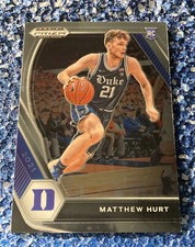 2021 Panini Prizm Draft Picks Base MATTHEW HURT #34 Rookie RC Duke