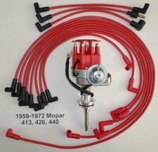 Mopar 413-426-440 1959-1972 Red Small Cap Hei Distributor Spark Plug Wires Usa Mopar 413-426-440 1959-1972 Red Small Cap Hei Distributor Spark Plug Wires Usa