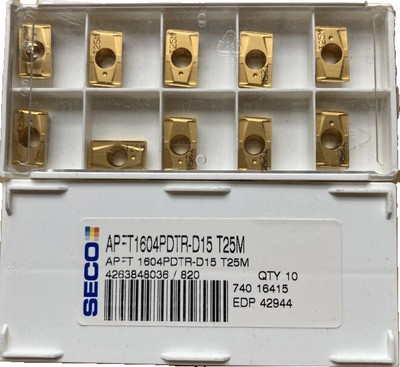 20 pcs of Seco carbide inserts: AP-T1604PDTR-D15 T25M
