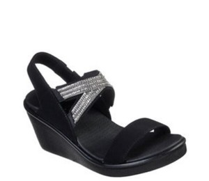 skechers sandals silver