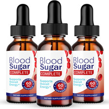 Blood Sugar Complete Liquid, Blood Support Drops for Blood Sugar Levels 3 Pack 