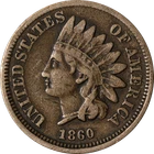 1860 Indian Cent - Pointed Bust