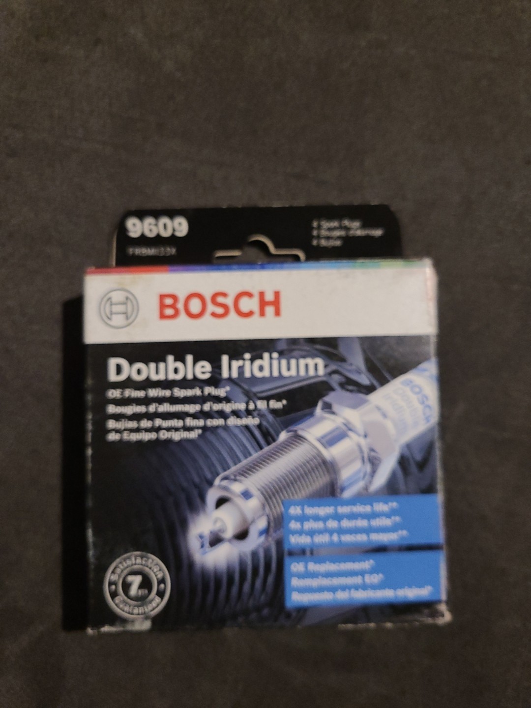 4 Pack Bosch 9609 FR8MII33X Double Iridium Spark Plugs