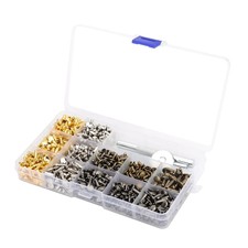 240 Pcs Leather Rivets Double Cap Rivet Tubul...