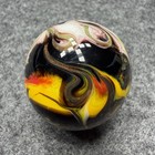 Handmade Marble Gold Lutz ( Flame - Swirl ) 1  1/2 + Inches (Z8) — photo 1