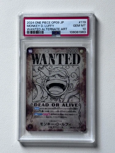 PSA 10 Monkey D Luffy OP05-119 SEC Wanted Emperors in the New World ONE PIECE