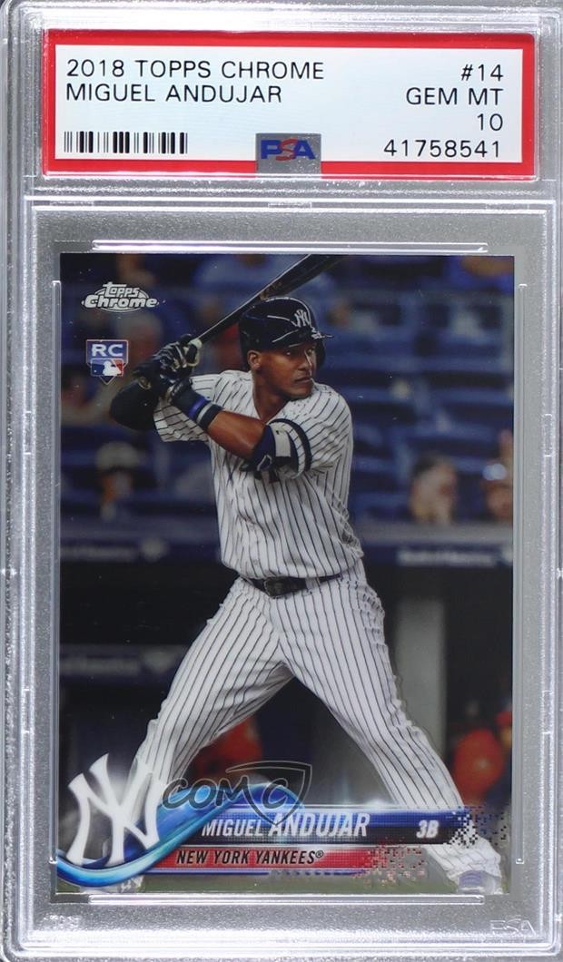 2018 Topps Chrome Miguel Andujar #14 PSA 10 GEM MT 4pa