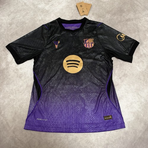 26/27 FC Barcelona Kobe Bryant Men's SMALL Soccer Jersey Black/Purple PEDRI 8