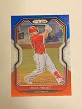 Mike Trout 2021 Panini Prizm Red, White and Blue, Angels