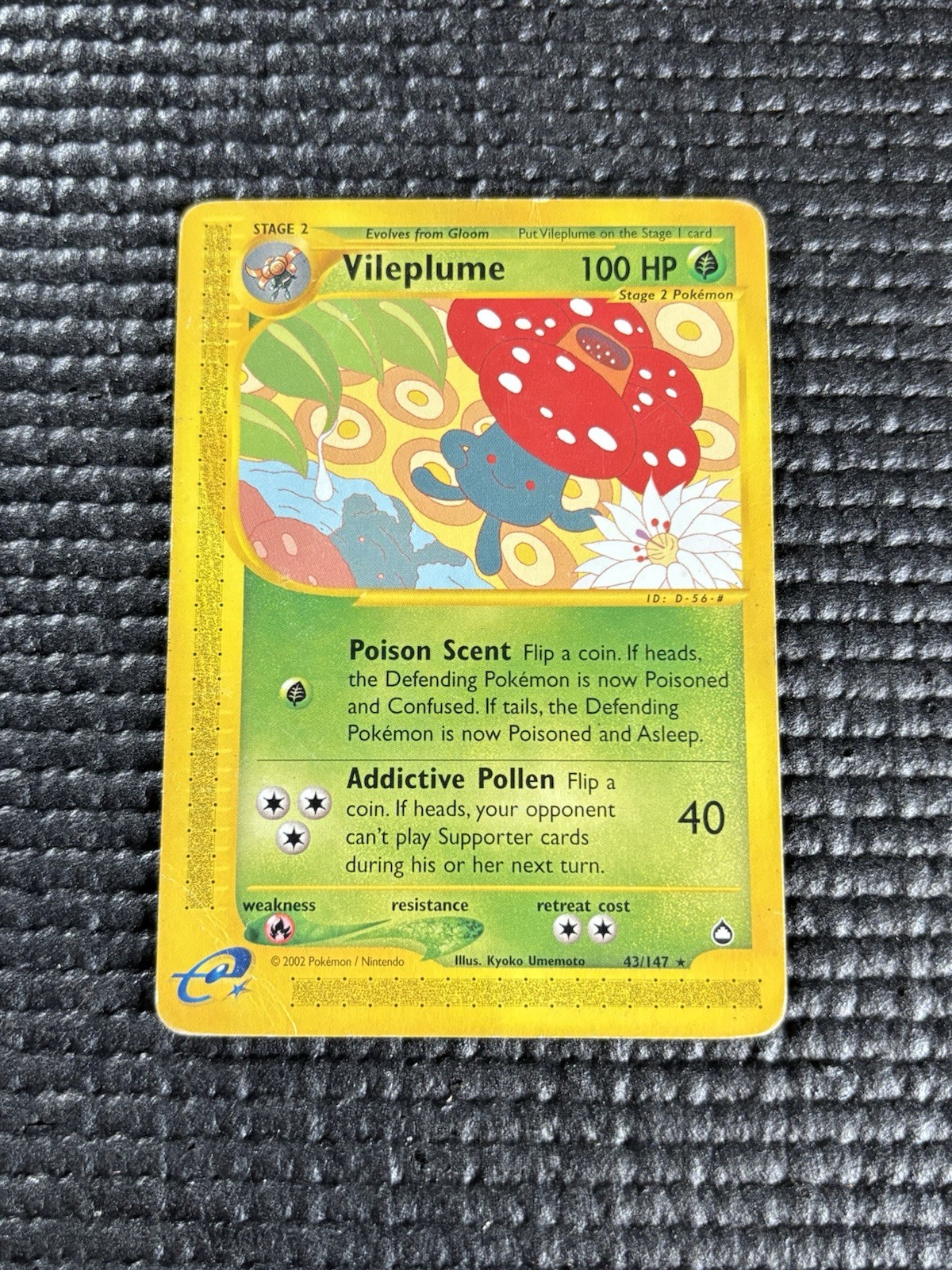Vileplume 43/147 Rare Aquapolis Pokemon Near Mint