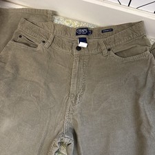  Chaps Pants Mens 34x32 Beige Corduroy