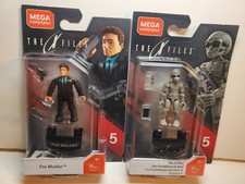 Mega Construx X-Files lot Fox Mulder Gray Ali...