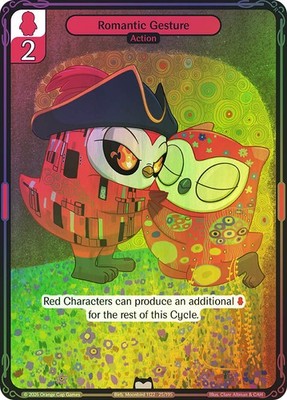 Vibes TCG  BIRB FOIL  Romantic Gesture  - Birb & Pengu Card # 025