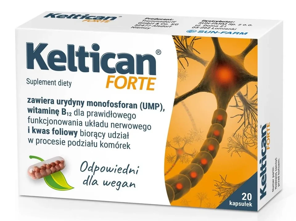 KELTICAN FORTE – 20 Gélules – Vitamine B12 + Acide Folique – Soutien du Système