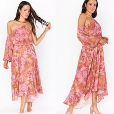 Show Me Your MuMu Garden Floral maxi dress flowy Sz Medium boho feminine summer