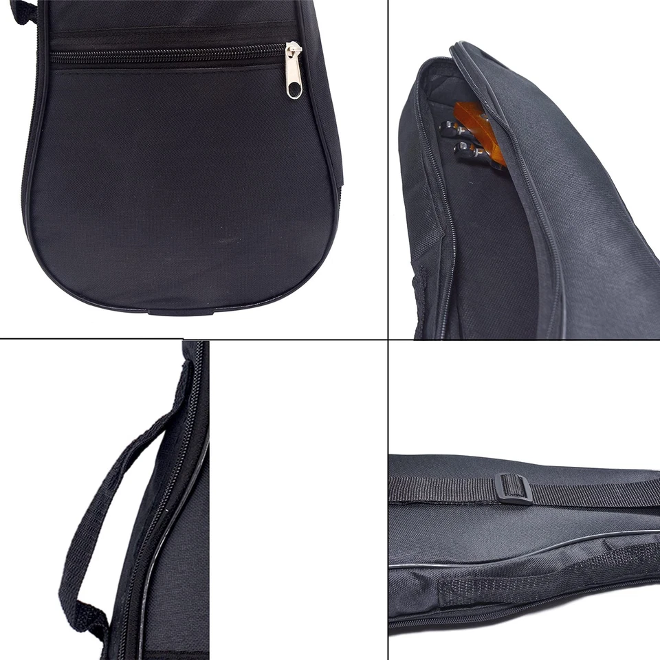 Estuche de ukelele de concierto bolsa de relleno de ukelele negro para ukelele de 24 pulgadas Foto 3 de 4