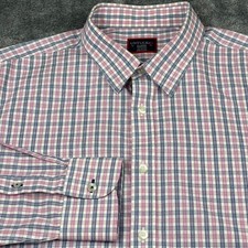 UNTUCKit Dolcetto-WF Mens XL Pink Blue Plaid Wrinkle Free Button Down Shirt