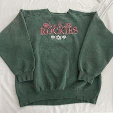 Vintage GANT Sweatshirt Mens M Green Winter In The Rockies Heavyweight Fleece