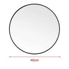 Black Round Wall Mirror Bathroom Bedroom Makeup Dressing Circle Mirror 40-80cm