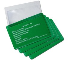 Fresnel Lens 4-Pack Credit Card Size Pocket Magnifier Firestarter