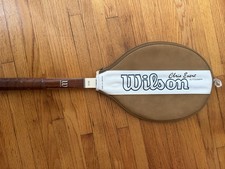 Vintage Wilson Chris Evert Autograph Wooden Tennis Racket Racquet 4 1/2 And Case