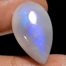 100% Natural Rainbow Moonstone Pear Cabochon ...