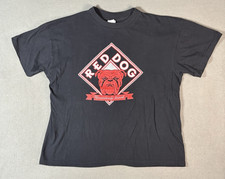 VTG Red Dog Beer Shirt Size XL Black 90s USA Made Single Stitch "This Dog Rides"