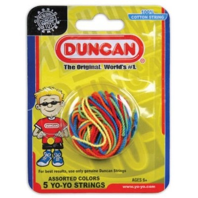 5 Pack Assorted Color Yo Yo Replacement Strings 100 Cotton For Duncan Yo Yos