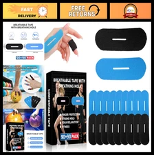 180 Pcs Bowling Finger Thumb Tape with Breathable Holes - Sport Protection, Blac