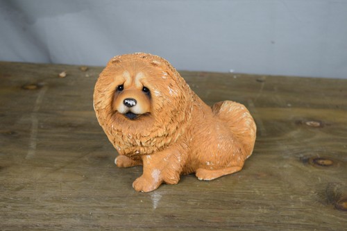 Vintage 1986 Sandicast Chow Chow Dog Figurine 167 Red Sandra Brue Made in USA