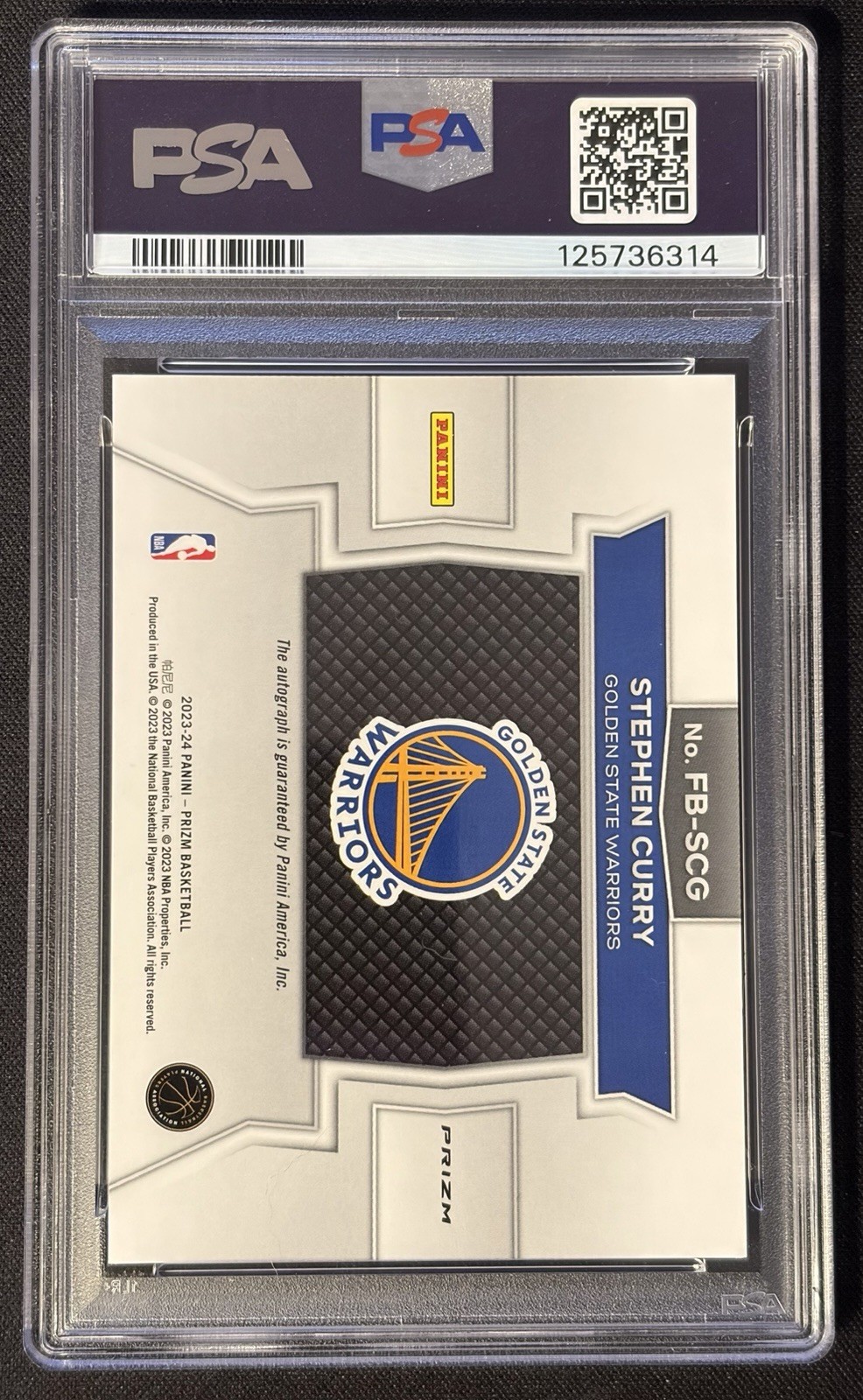 2023-24 Panini Prizm STEPHEN CURRY FAST BREAK AUTOGRAPH PSA 8 * LOW POP * 🔥  view 3