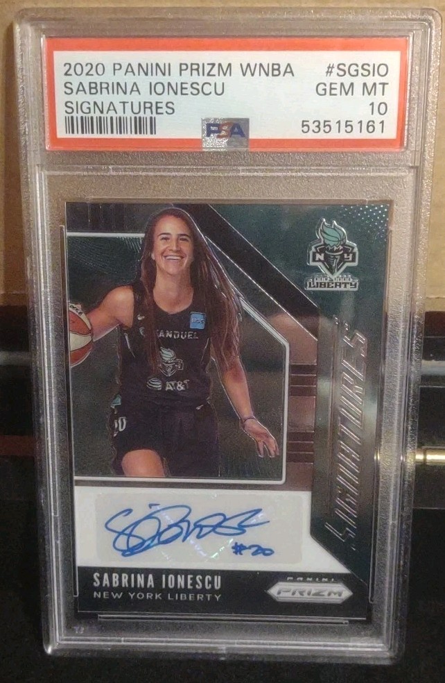 2020 Prizm WNBA Sabrina Ionescu Rookie Signature AUTO PSA 10 RC