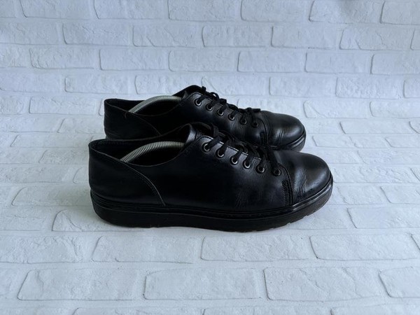 Men Dr. Martens Heels Black Leather 46