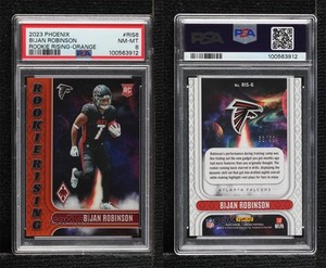 2023 Panini Phoenix Rookie Rising Pink /175 Bijan Robinson #RIS-6 PSA 8 RC