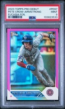 2023 Topps Pro Debut Fuchsia Foil #PD97 Pete Crow-Armstrong Cubs /199 RC PSA 9
