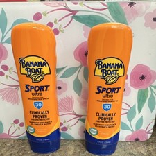Banana Boat Sport Ultra SPF 30 Sunscreen Lotion 8 fl oz Twin Pack Exp 9/26